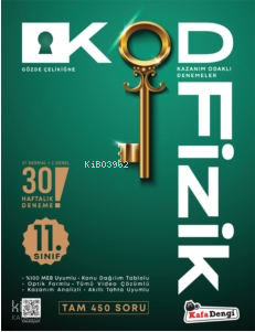 11. Sınıf KOD Fizik Haftalık Sarmal Deneme- 30 Haftalık