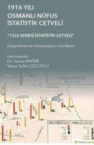 1916 Yılı Osmanlı Nüfus İstatistik Cetveli 1332 Senesi İstatistik Cetv