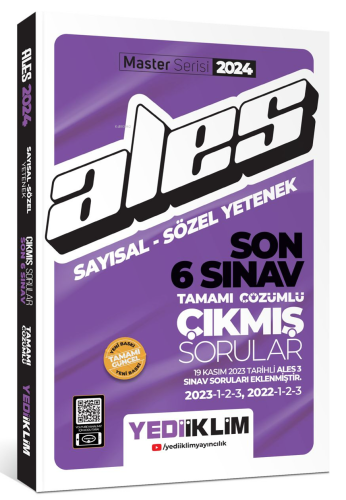 2024 ALES Sayısal-Sözel Yetenek Son 6 Sınav Tamamı Çözümlü Çıkmış Soru