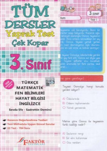 3. Sınıf Tüm Dersler Yaprak Test