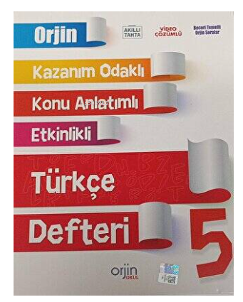 5. Sınıf Kazanım Odaklı - Konu Anlatımlı - Etkinlikli Türkçe Defteri