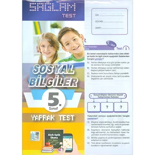 5.Sınıf Sosyal Bilgiler Sağlam Yaprak Test