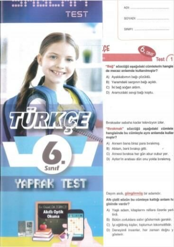 6. Sınıf Türkçe Yaprak Test