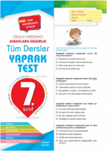 7 Sınıf Tüm Dersler Yaprak Test