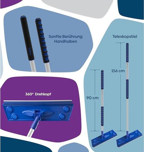 Mikrofaser 2’Er Mopp Set Nass -Wand