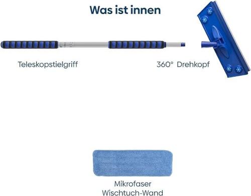 Mikrofaser Einzelmopp Set Wand