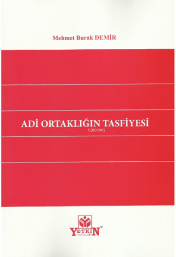 Adi Ortaklığın Tasfiyesi