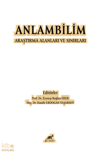 Anlambilim Araştırma Alanları ve Sınırları