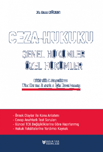 Ceza Hukuku;Genel Hükümler- Özel Hükümler