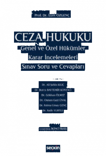 Ceza Hukuku Genel ve Özel Hükümler;Sınav Soru ve Cevapları