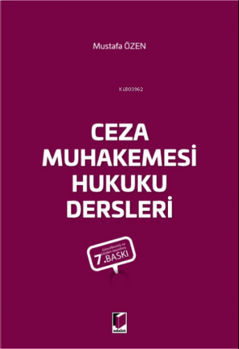 Ceza Muhakemesi Hukuku Dersleri