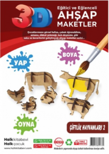 Çiftlik Hayvanları -2 Ahşap Maket