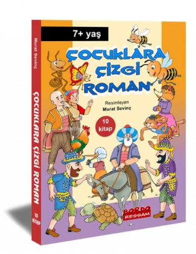 Çocuklara Çizgi Roman (Renkli Resimli 10 Kitap set) 7+Yaş
