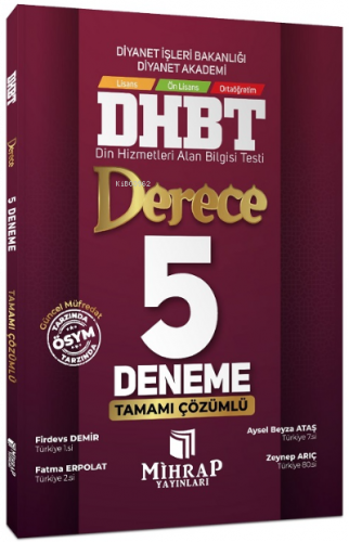 DHBT Derece 5 Deneme Çözümlü