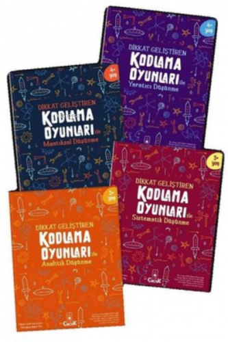 Dikkat Geliştiren Kodlama Oyunları Serisi Seti - 4 Kitap Takım