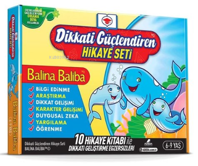 Dikkati Güçlendiren Hikaye Seti - Balina Baliba Kutulu Set (10 Kitap T