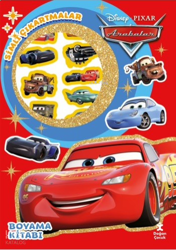 Disney Arabalar Star Simli Çıkartmalı Boyama Kitabı