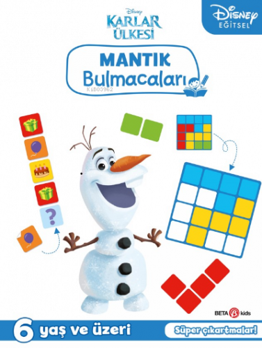 Disney Eğitsel Karlar Ülkesi Çıkartmalı Mantık Bulmacaları