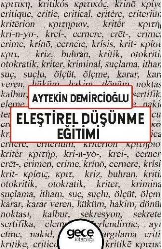 Eleştirel Düşünme Eğitimi