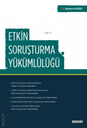 Etkin Soruşturma Yükümlülüğü