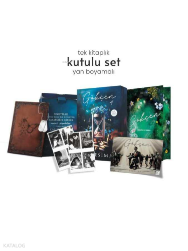 Gökçen 4 - Tek Kitaplık Yan Boyamalı Hediyeli Kutulu Set