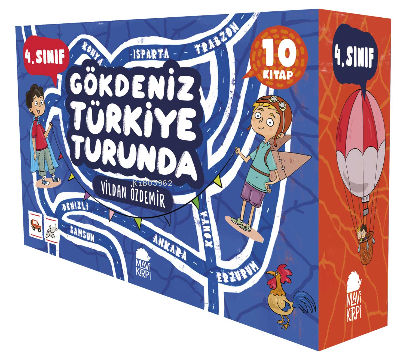 Gökdeniz Türkiye Turunda 4. Sınıf Seti - (10 Kitap)