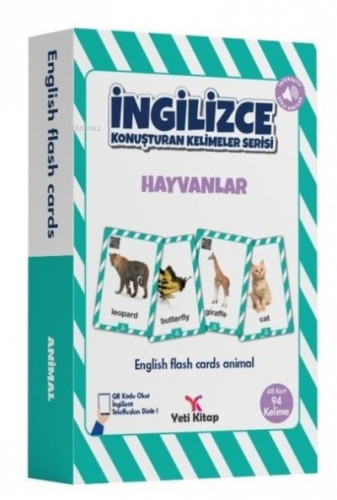 Hayvanlar - İngilizce Konuşturan Kelimeler Serisi English Flash Cards 