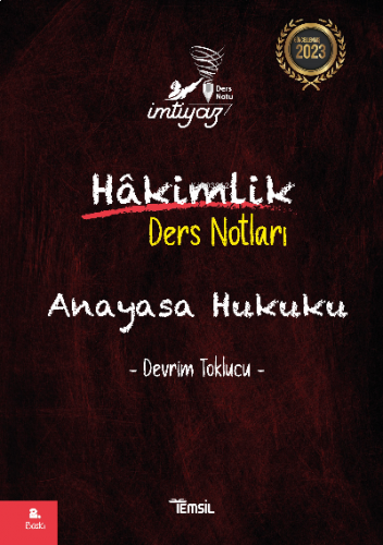 İmtiyaz Anayasa Hukuku Hakimlik Ders Notları