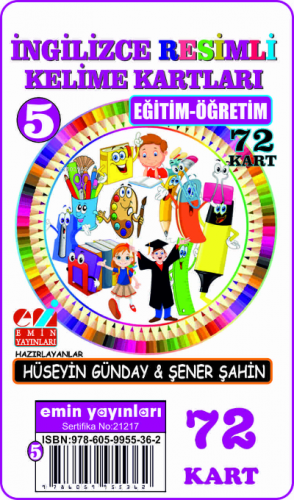 İngilizce 05.Eğitim-Öğretim / Resimli Kelime Kartları 72-Kart