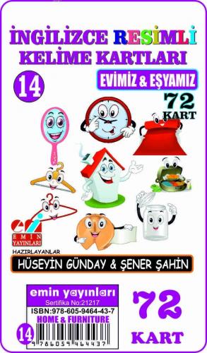 İngilizce 14.Evimiz ve Eşyamız / Resimli Kelime Kartları 72-Kart