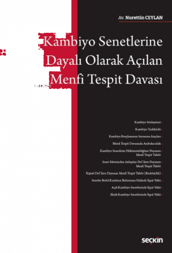 Kambiyo Senetlerine Dayalı Olarak Açılan Menfi Tespit Davası