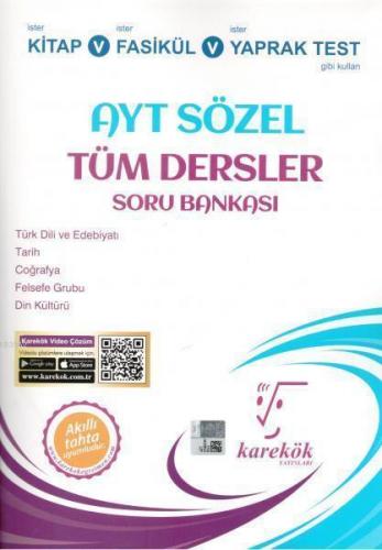 Karekök Yayınları AYT Sözel Tüm Dersler Soru Bankası Karekök