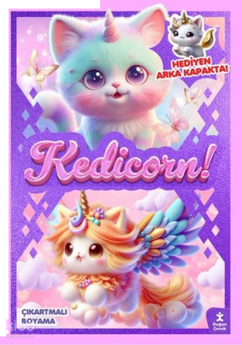 Kedicorn! Parti Zamanı Çıkartmalı Boyama Kitabı