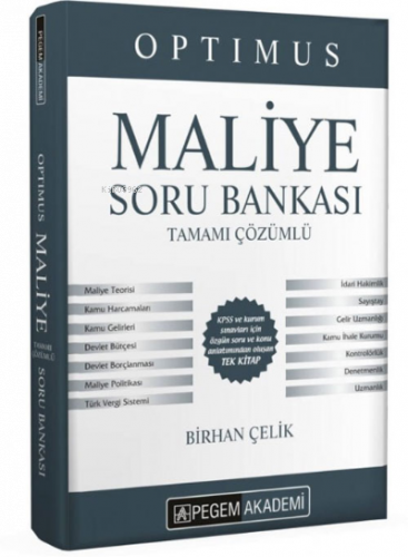 KPSS A Grubu Optimus Maliye Tamamı Çözümlü Soru Bankası