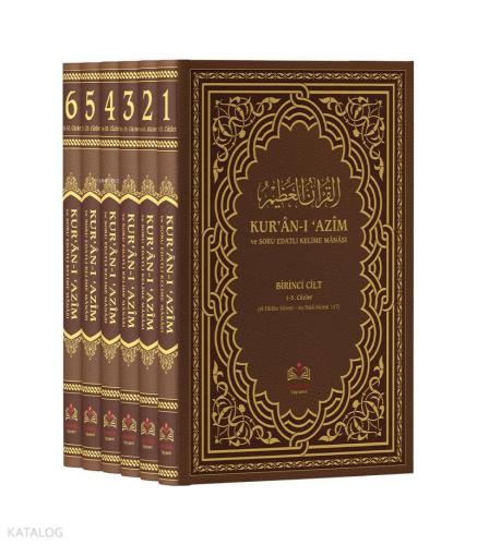 Kuranı Azim ve Soru Edatlı Kelime Manası 6 Cilt Takım