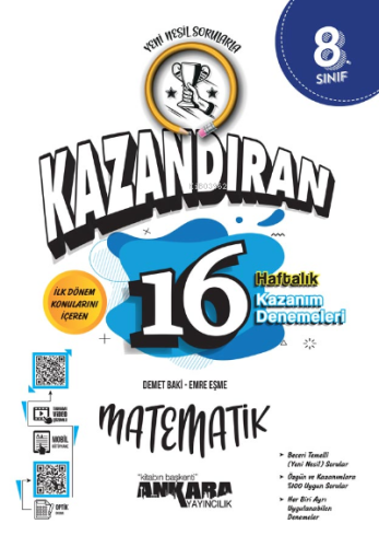 LGS Kazandıran 16 Haftalık Matematik Kazanım Denemeleri