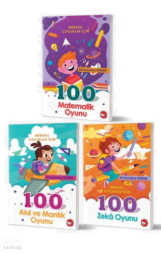 Meraklı Çocuklar İçin 100 Oyun Bilgi Seti - (3 Kitap)