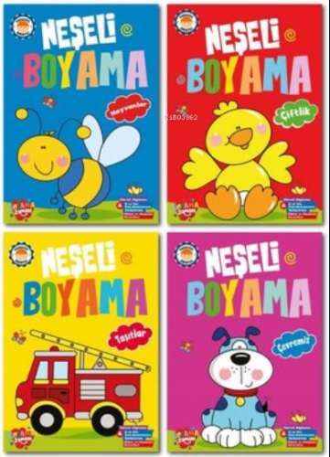 Neşeli Boyama Seti- 4 Kitap Takım