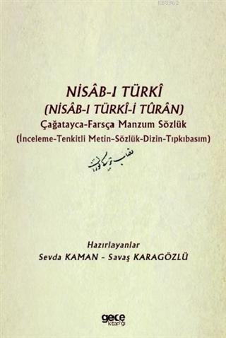 Nisab-ı Türki (Nisab-ı Türki-i Turan) Çağatayca Farsça Manzum Sözlük