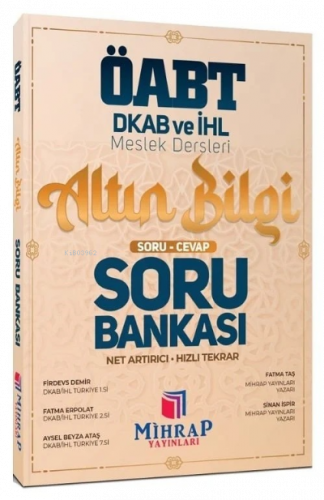 ÖABT Din Kültürü ve Ahlak Bilgisi Altın Bilgi Soru Cevap Hızlı Tekrar 