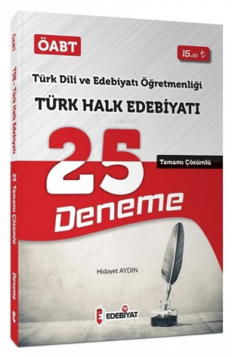 ÖABT Türk Dili Edebiyatı Türk Halk Edebiyatı 25 Deneme Çözümlü