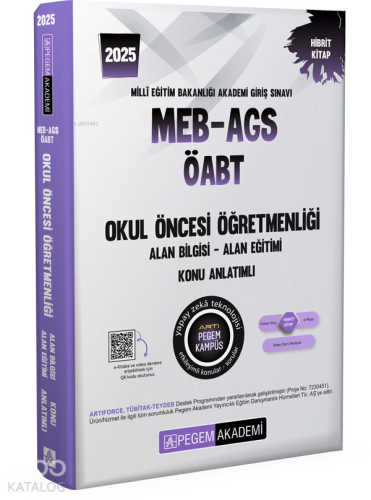 Pegem Akademi 2025 KPSS ÖABT Okul Öncesi Öğretmenliği Konu Anlatımlı