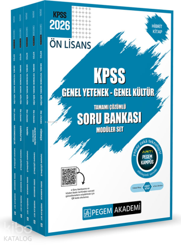 Pegem Akademi Yayıncılık 2026 KPSS Ön Lisans Genel Yetenek Genel Kültü