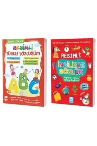 Resimli Örnek Cümleli Ingilizce Sözlük Ve Türkçe Sözlük - 2 Kitap Set