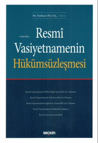 Resmî Vasiyetnamenin Hükümsüzleşmesi