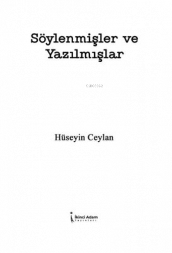 Söylenmişler ve Yazılmışlar