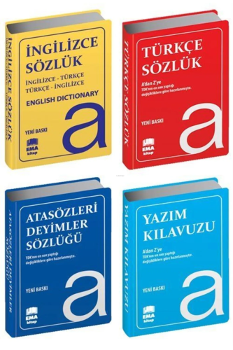 Sözlük Seti Türkçe - İngilizce - Atasözleri ve Yazım Klavuzu