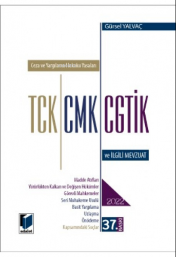 TCK CMK CGTİK ve İlgili Mevzuat 2022 (Cep Boy)