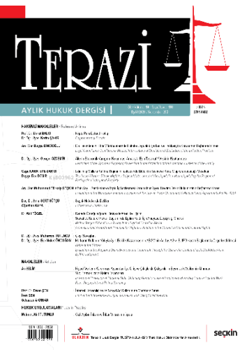 Terazi Aylık Hukuk Dergisi Sayı: 181 Eylül 2021
