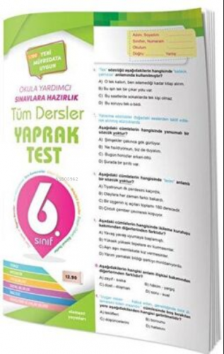 Tüm Dersler Yaprak Test 6.Sınıf